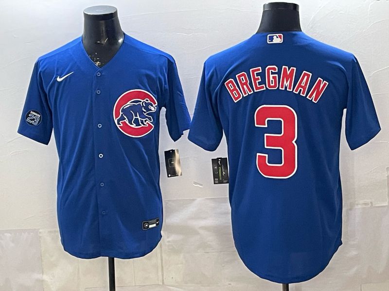 Men 2026 Chicago Cubs #3 Bregman Blue Game Nike MLB Jersey style 006->chicago cubs->MLB Jersey
